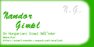 nandor gimpl business card